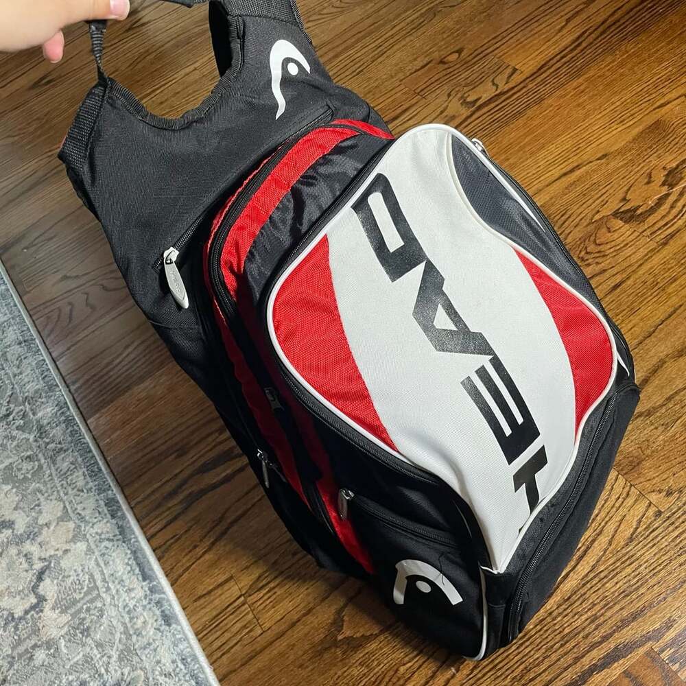 Head Tennis Backpack Black Red White Racquet Bag